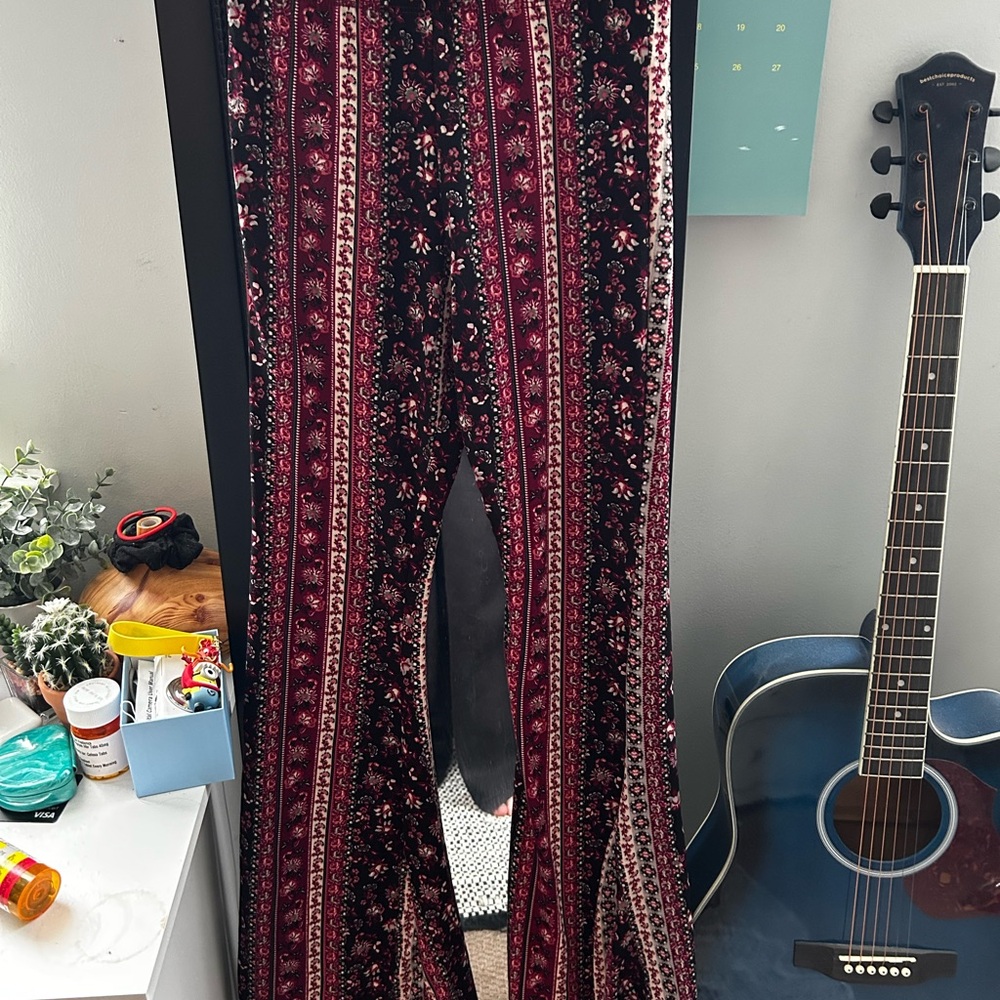 Windsor Red and Black Flare Pants